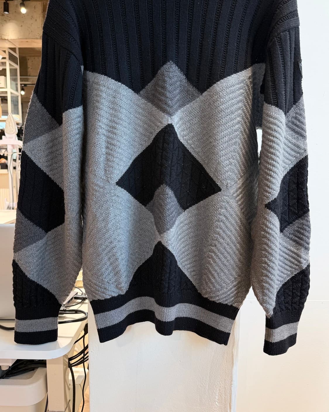 크리스찬 디올 몬슈어 스포츠 블랙 아가일패턴 니트  상품이미지6