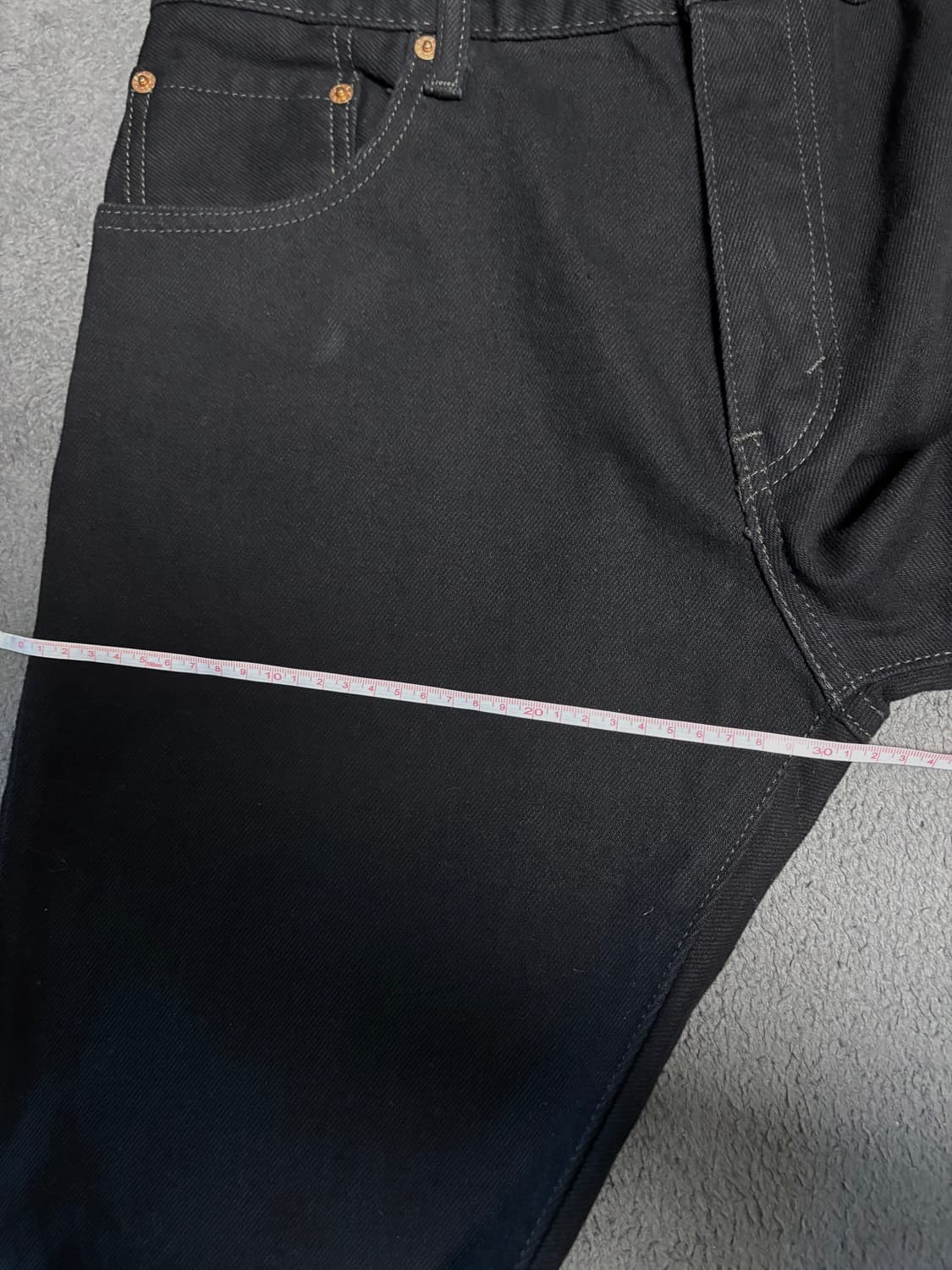 (34x32) 리바이스 517 부츠컷 블랙 데님 블랙진 상품이미지7