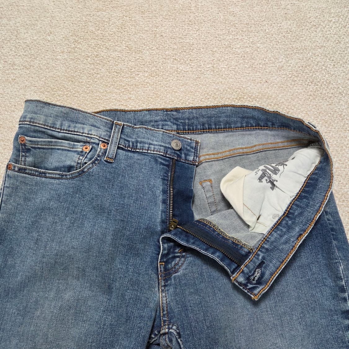 Levi's 리바이스 511 연청 스트레이트 데님 팬츠 상품이미지6