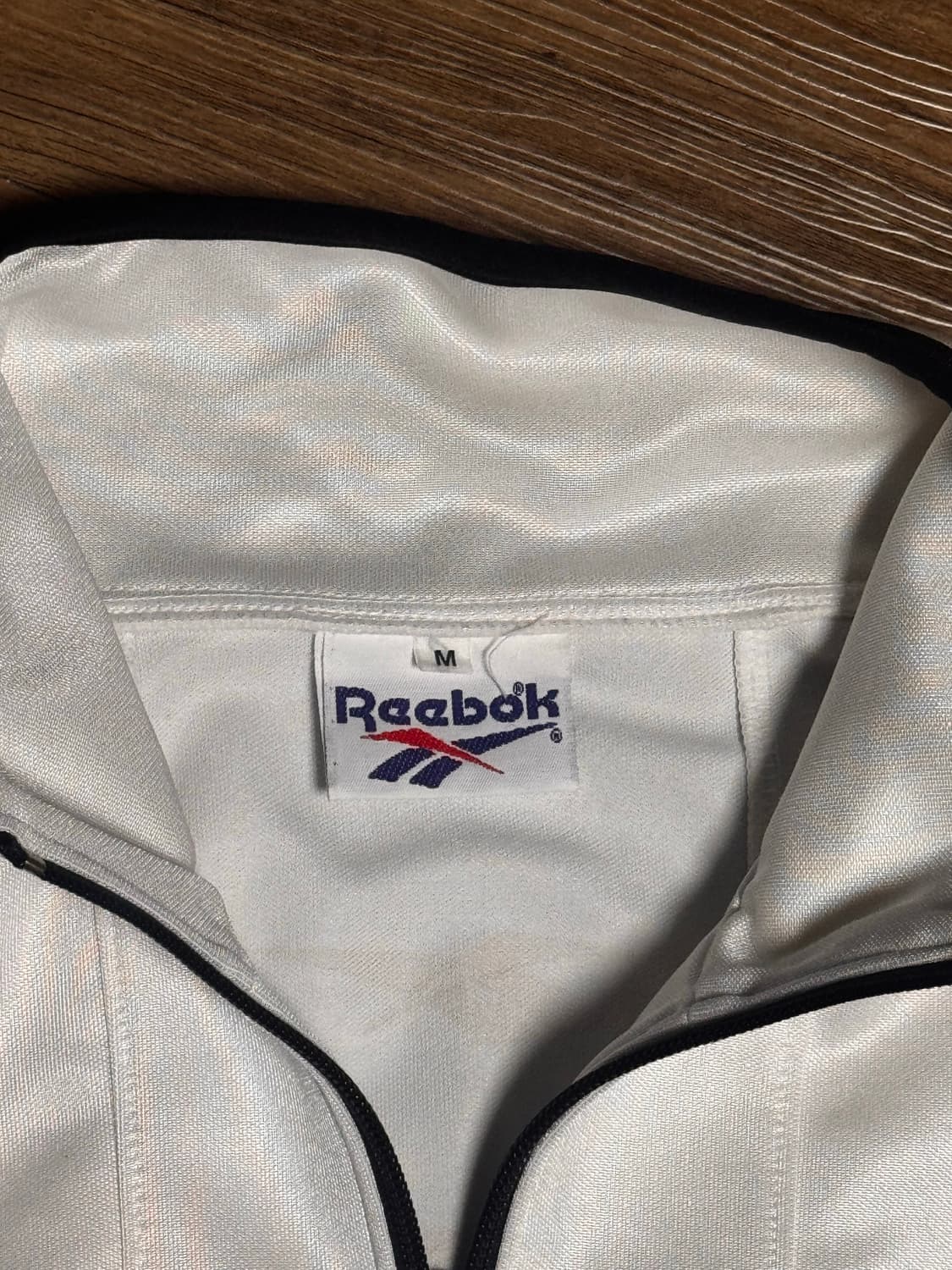 [M] 리복 블랙 화이트 오버핏 져지 트랙탑 상품이미지6