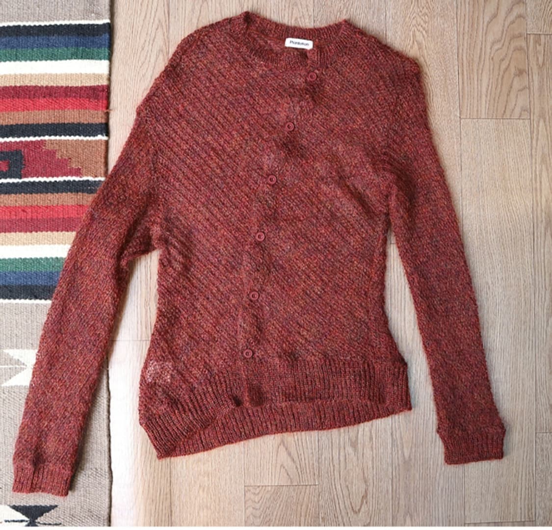 일본판 Plantation 이세이미야케 산하 브랜드 모헤어 시스루
가디건 상품이미지1