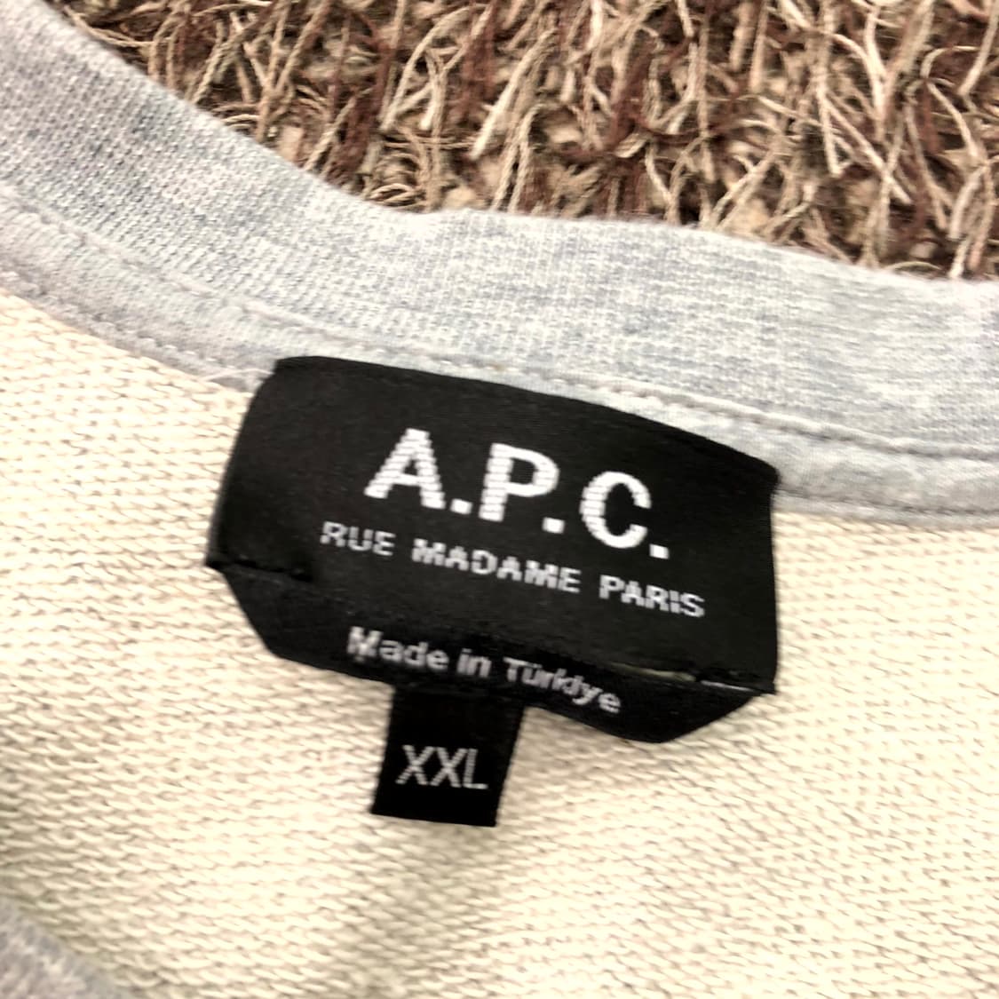  XXL APC 아페쎄 로고 맨투맨 스웻셔츠 상품이미지3