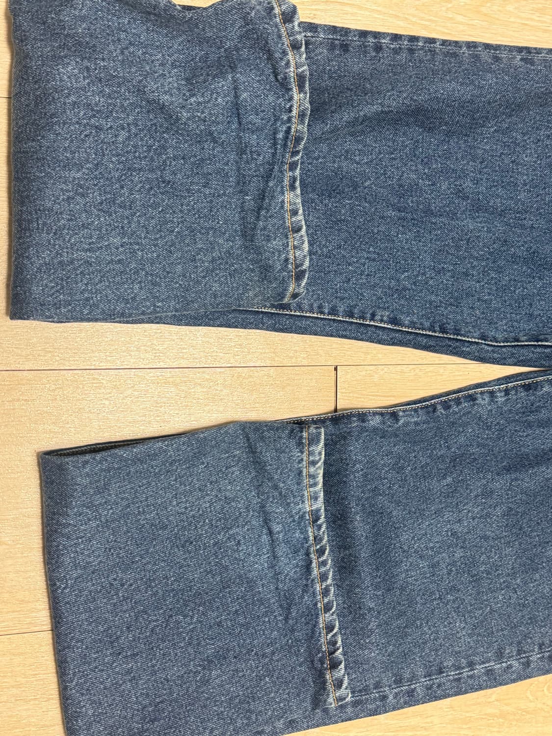 던스트 90s 와이드 데님 청바지 미드블루 상품이미지5