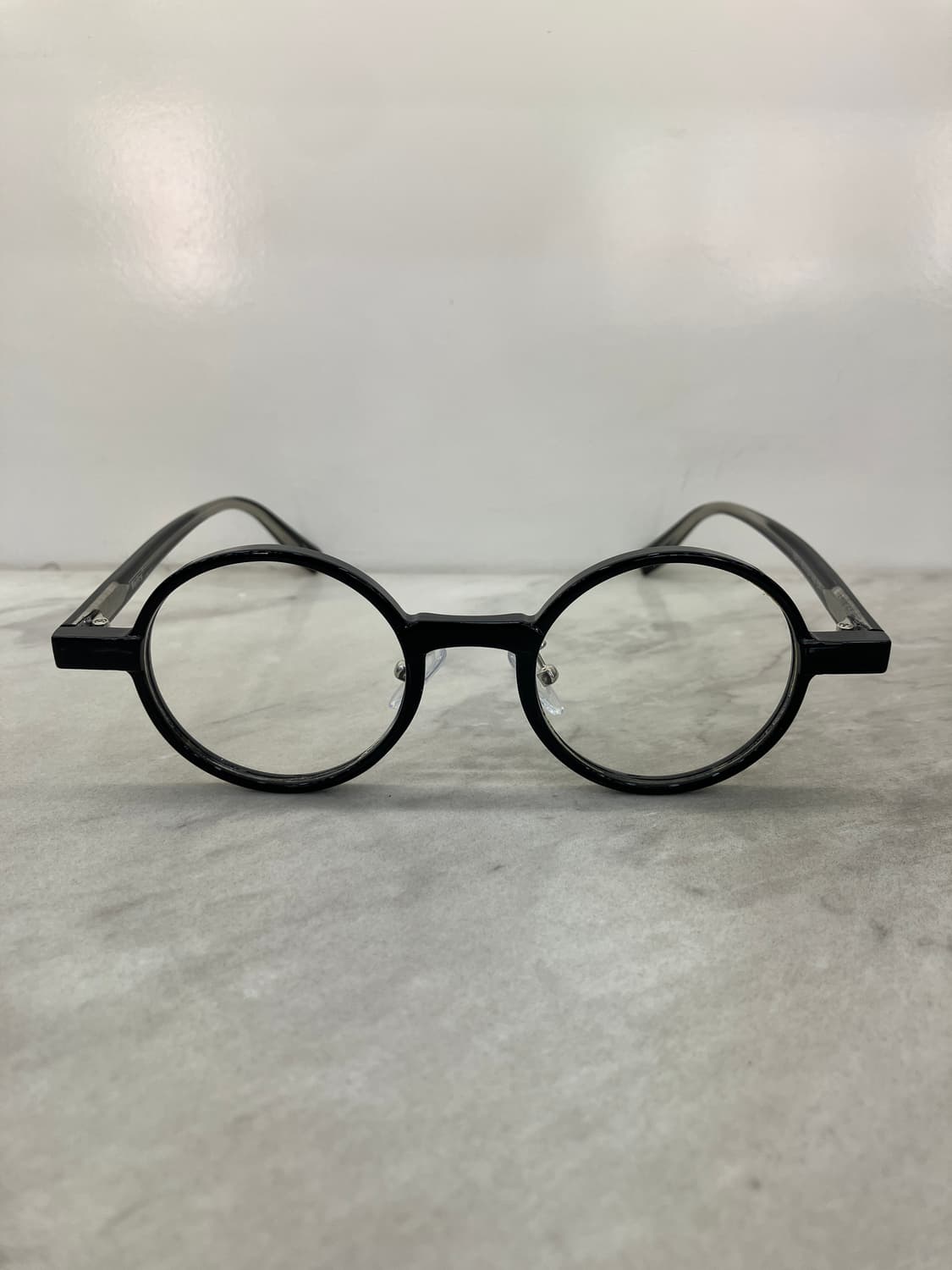 B57 HL 유광 블랙 라운드 뿔테 안경 7671 상품이미지6