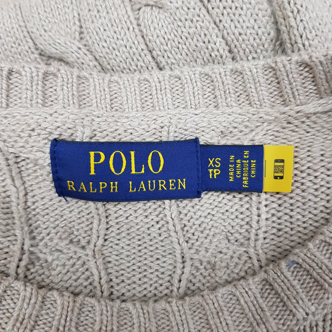 폴로 랄프로렌 케이블 코튼 라운드넥 니트 XS사이즈 상품이미지5