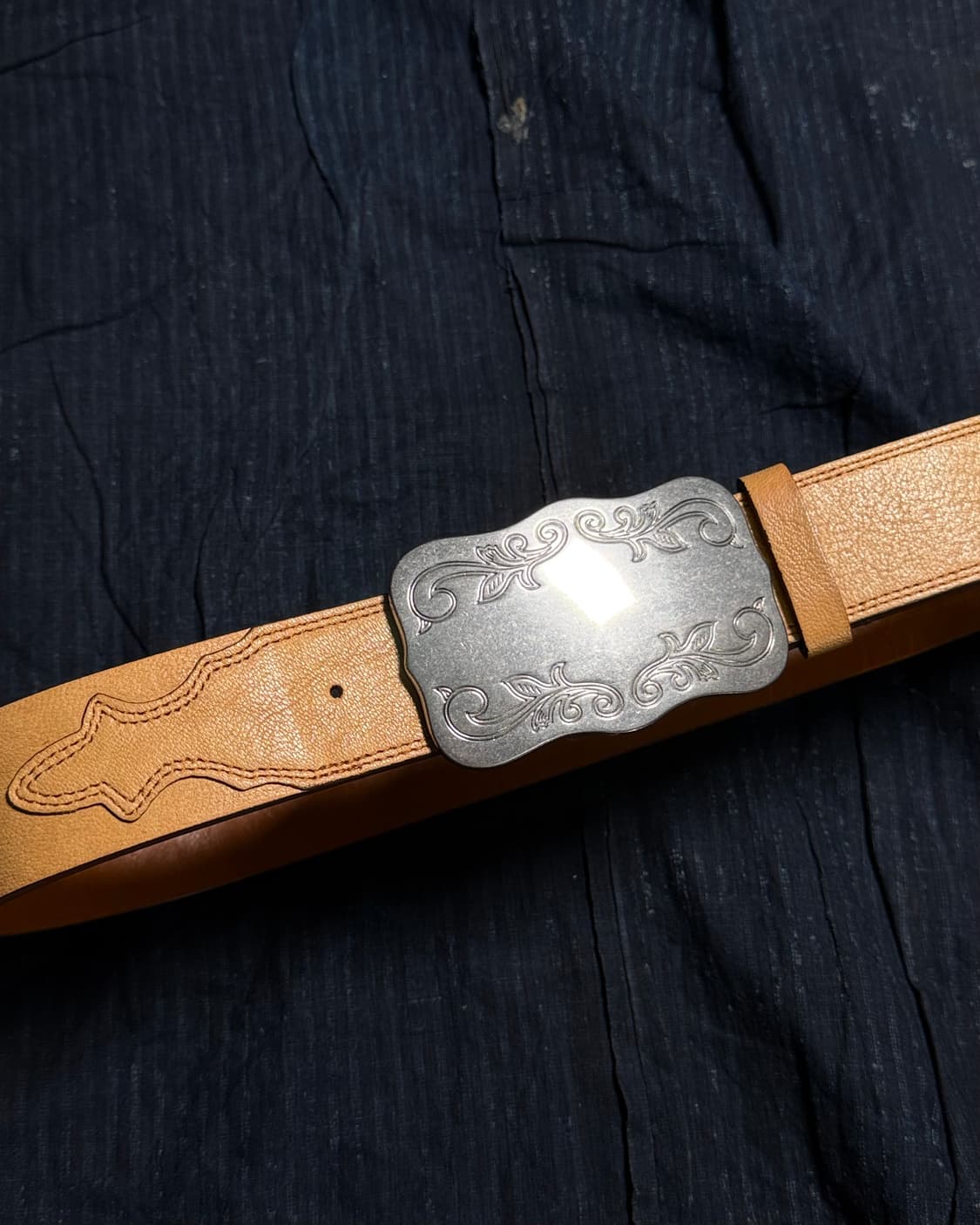 00-10‘s 폴로 랄프로렌 레더 웨스턴 벨트 S 상품이미지2