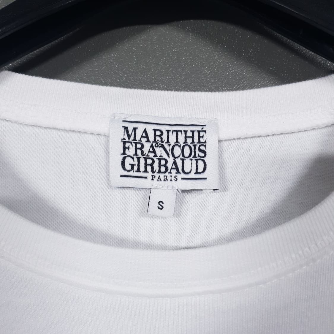 여성 S) 마리떼 프랑소와저버 클래식 로고 크롭 반팔 티셔츠 화이트 상품이미지4