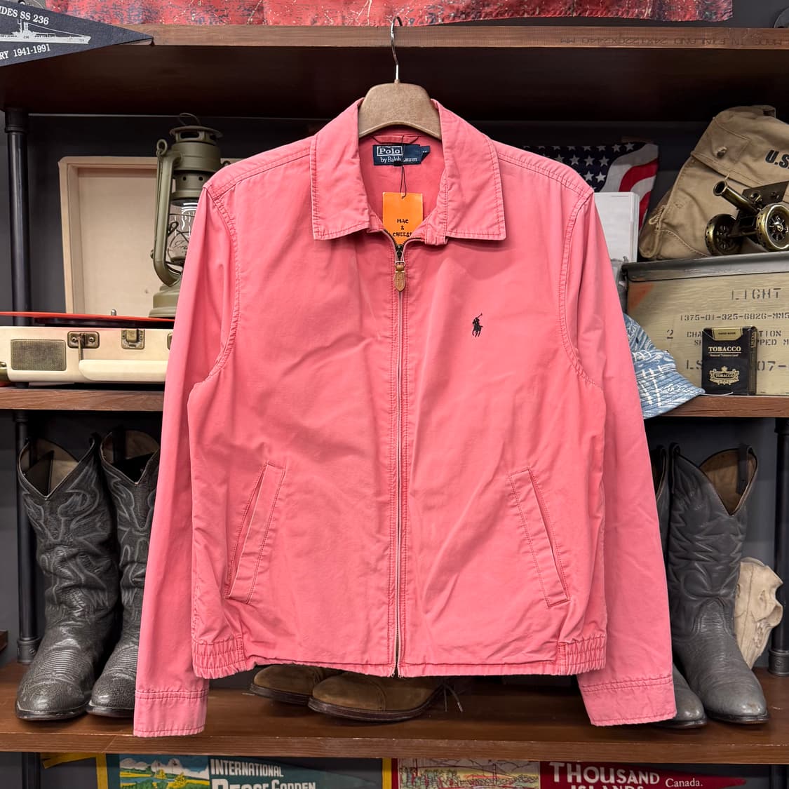 90s 폴로 랄프로렌 코튼 스윙탑 자켓 블루종 핑크 N646 상품이미지1