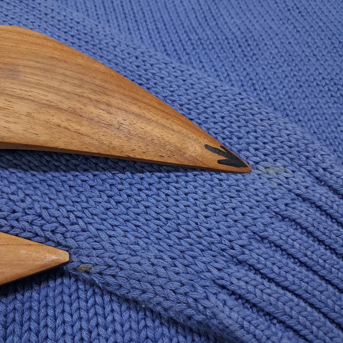 CL027 폴로 코튼 청키 레드포니 스카이블루 니트 스웨터 상품이미지7