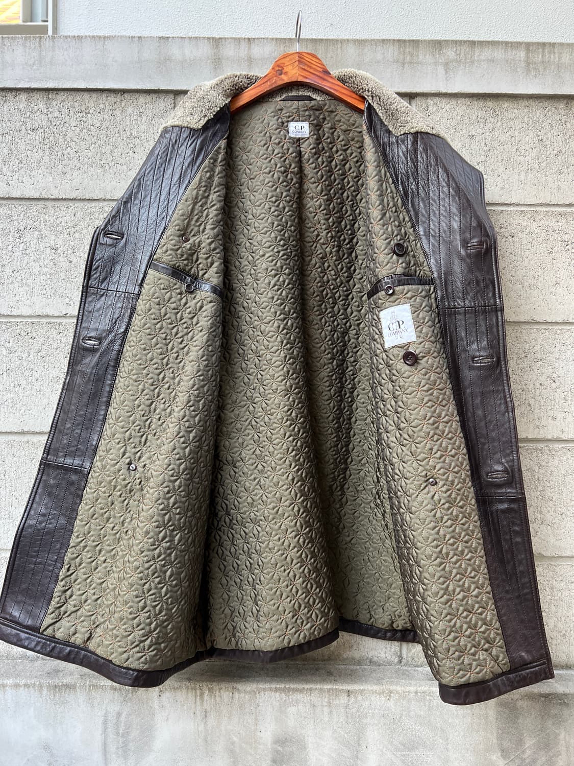 00s C.P.COMPANY SHEEPSKIN 씨피컴퍼니가죽코트자켓 상품이미지3