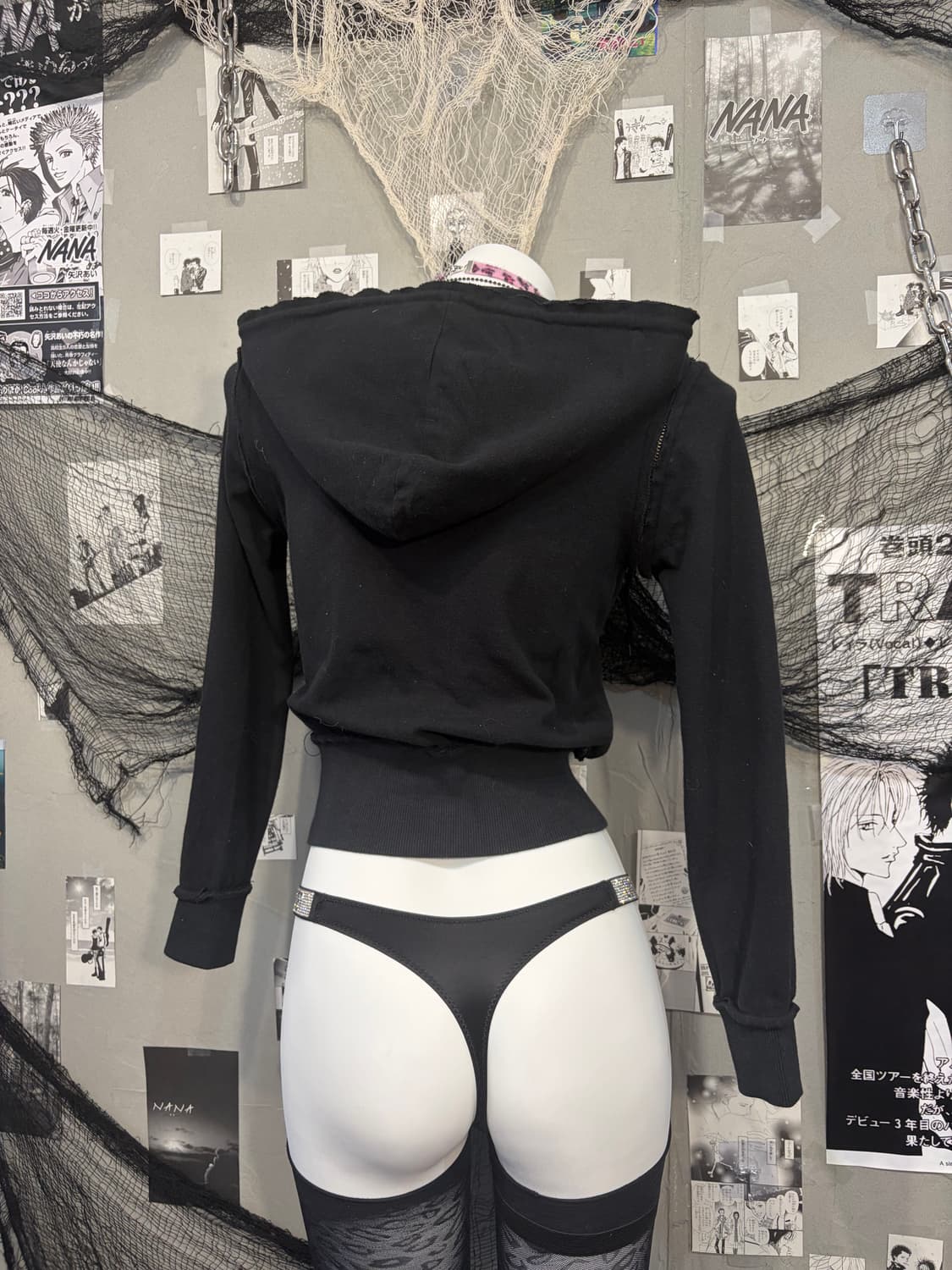 Gothic cropseam zip detail hoodie zip up 상품이미지8