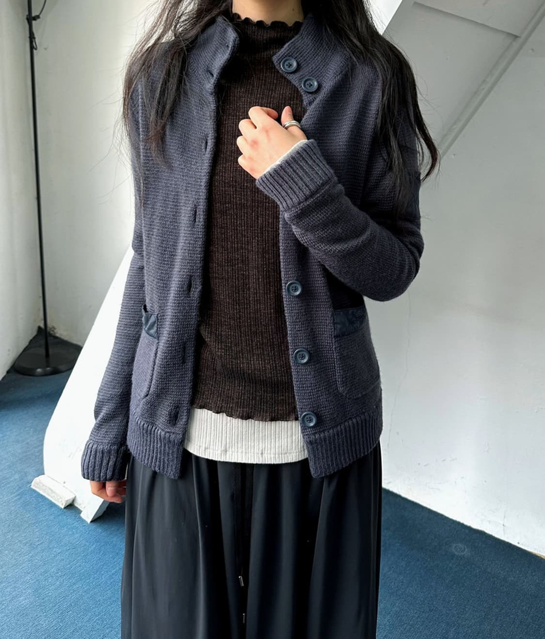 High gauge shirred design stretched top 상품이미지8