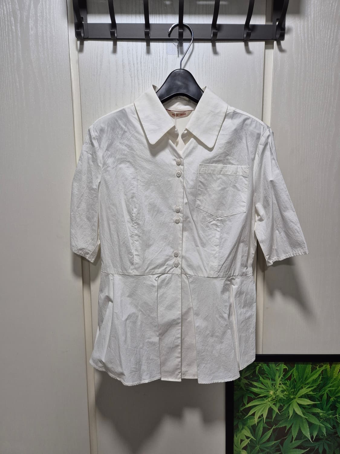 (세일)(새상품)마리끌레르 화이트 블라우스 5부 상품이미지2