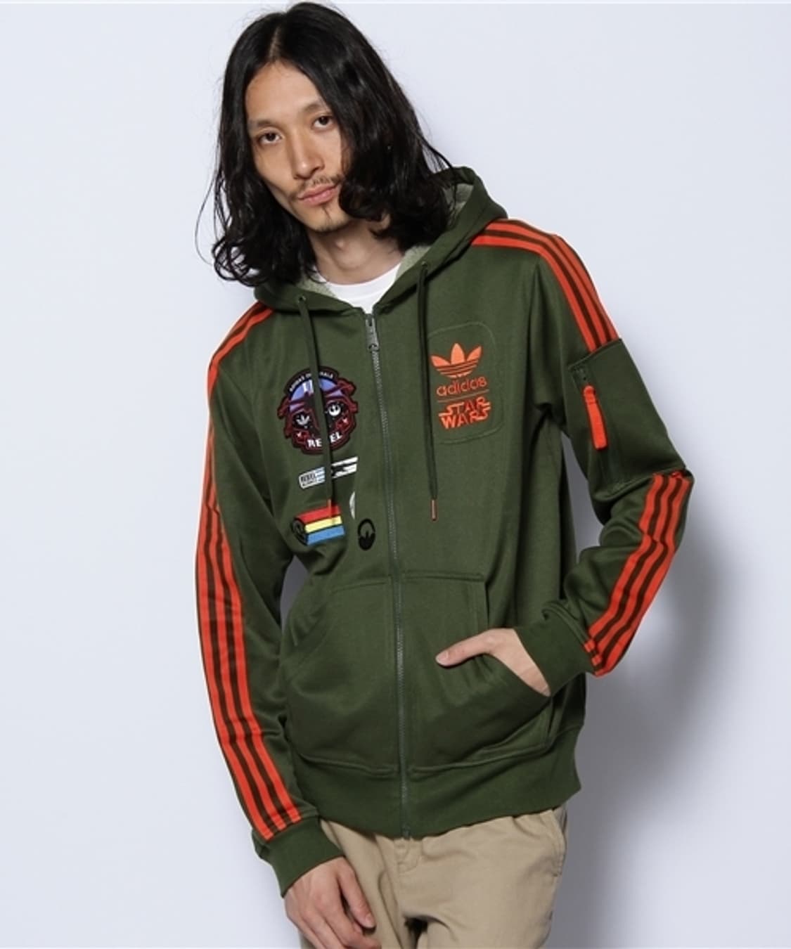 아디다스 오리지널스X스타워즈 후디 FLOCK X-WING 자켓 L(해외) 상품이미지1