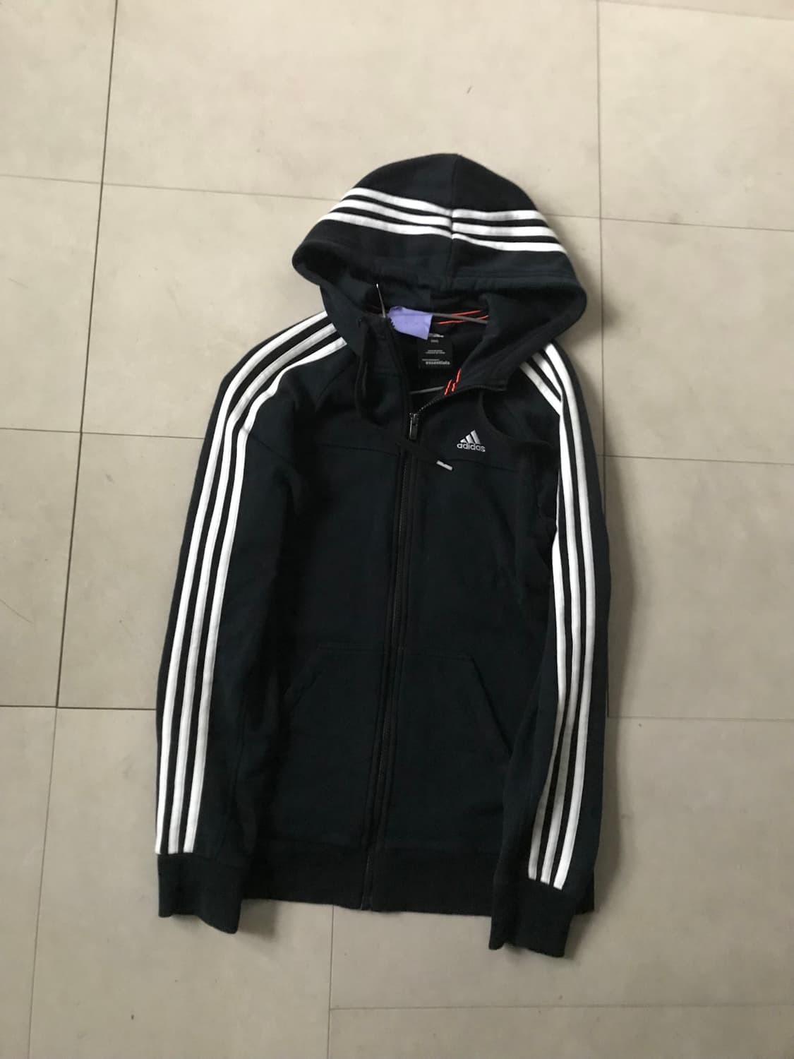 아디다스 블랙 삼선 후드집업 상품이미지7