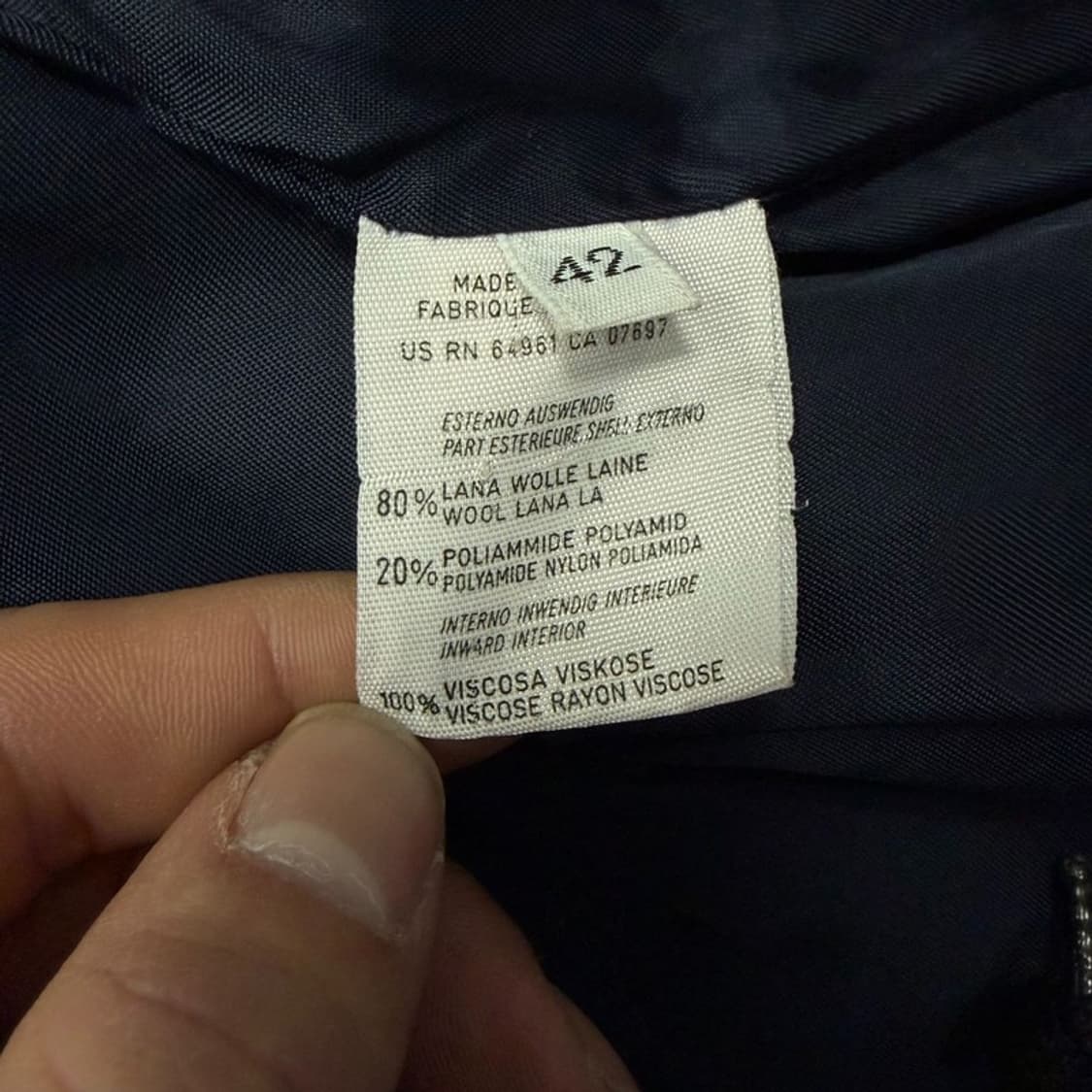 베네통 울블렌드 체크코트 v1957 상품이미지7