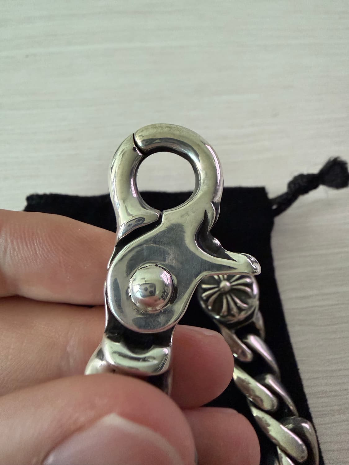 크롬하츠 플로랄 ID 클래식 클립 팔찌 상품이미지4