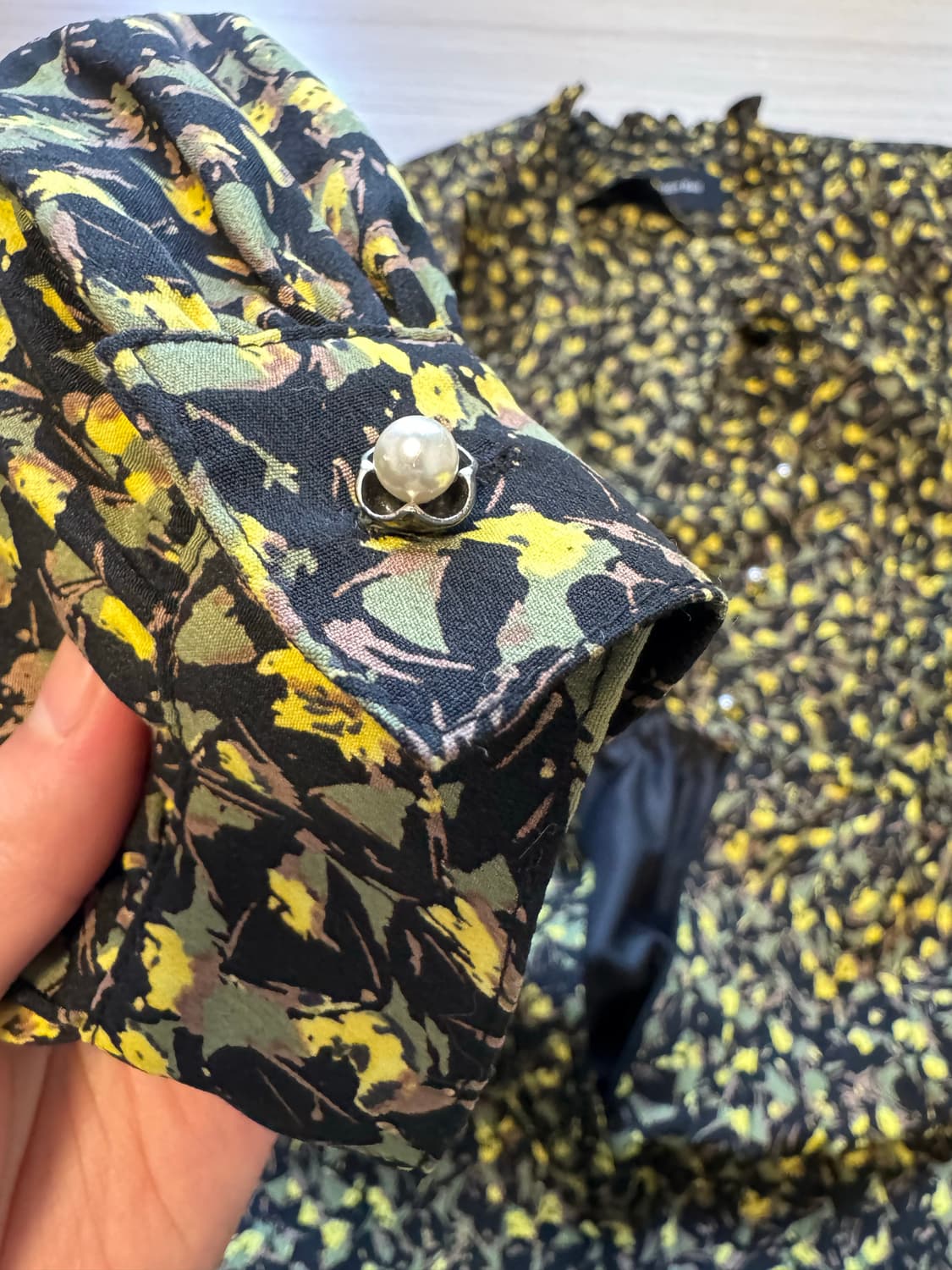 [마지막가격.판매] 앤더슨벨 엘리 플로럴 프릴 랩 드레스 (Yellow) 상품이미지6