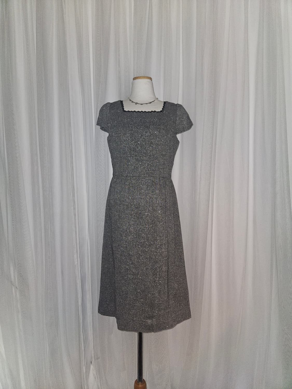 hushush 히메 로걀 그레이 레이스 원피스 상품이미지1