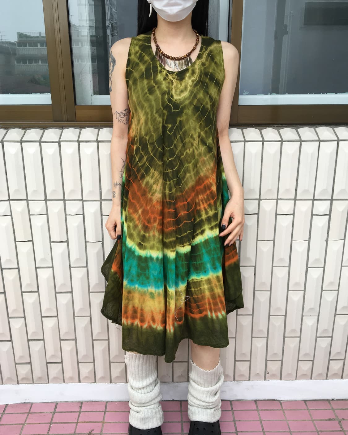 Ethnic mood dyed unbalanced sleeveless 상품이미지1