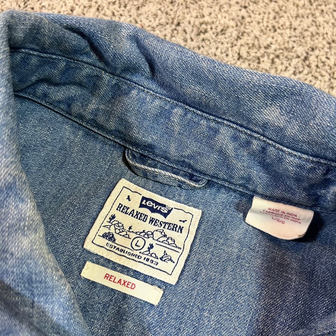 리바이스 웨스턴 데님 셔츠 상품이미지4