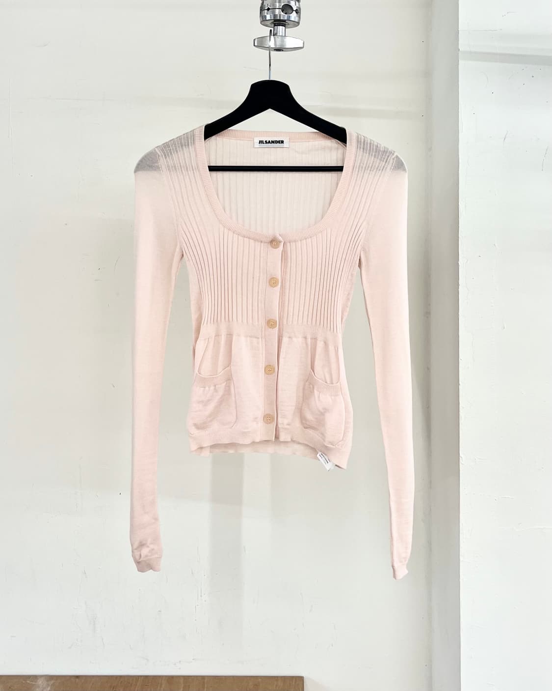 질샌더 핑크 립 니트 가디건 상품이미지1
