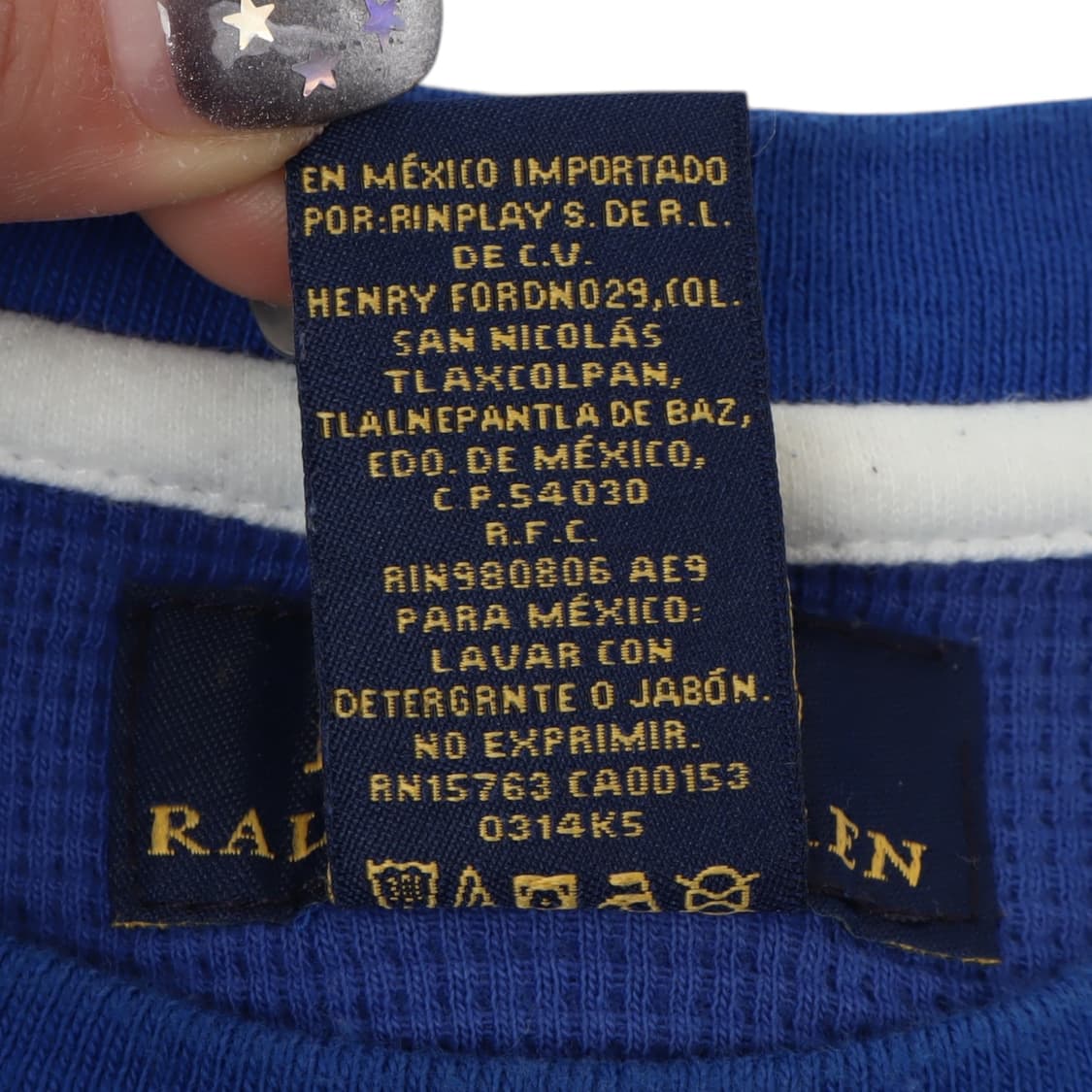 폴로 랄프로렌 블루 와플 하프 티셔츠 상품이미지9