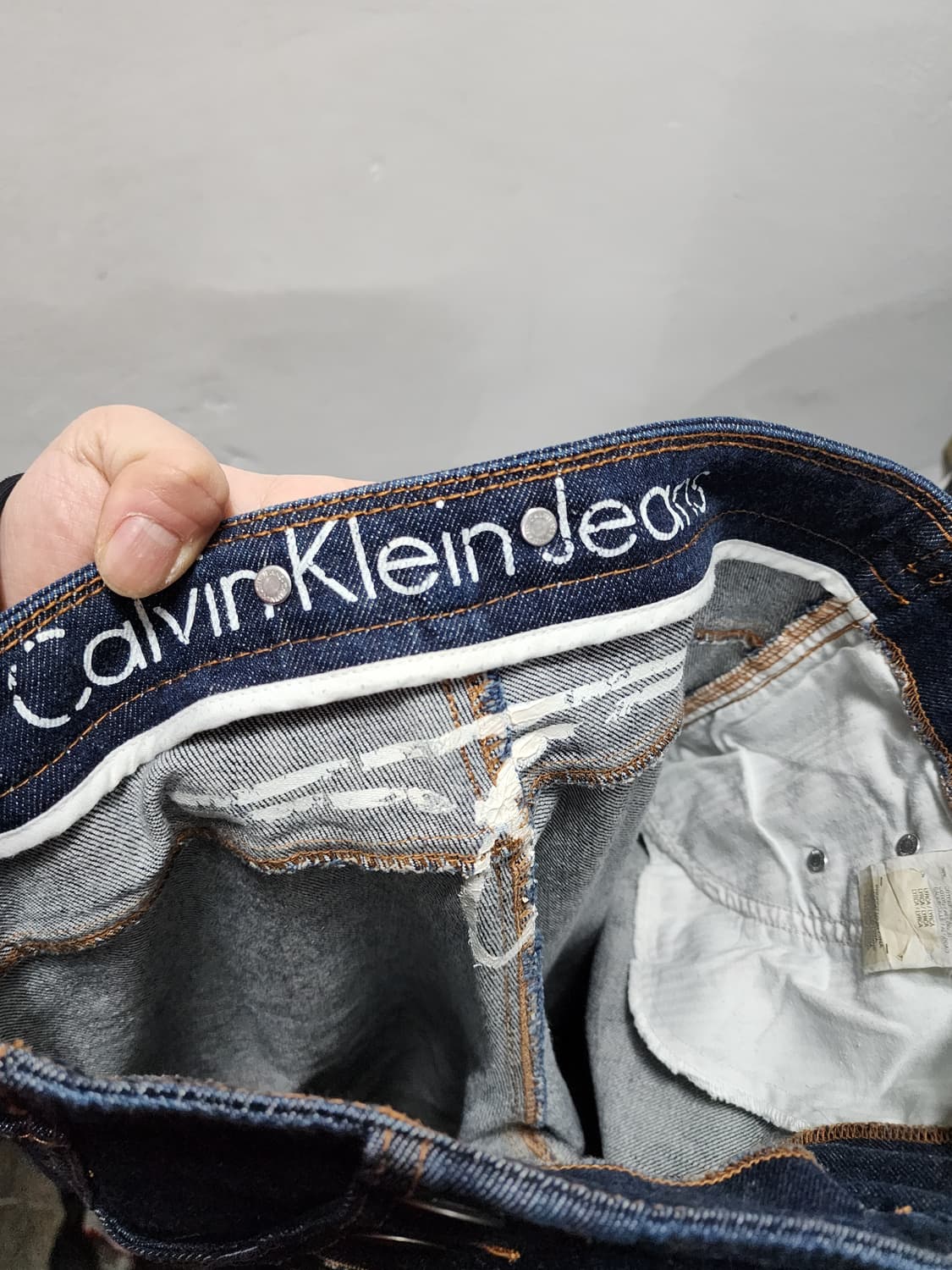 캘빈클라인 데님 와이드 부츠컷 팬츠 상품이미지8