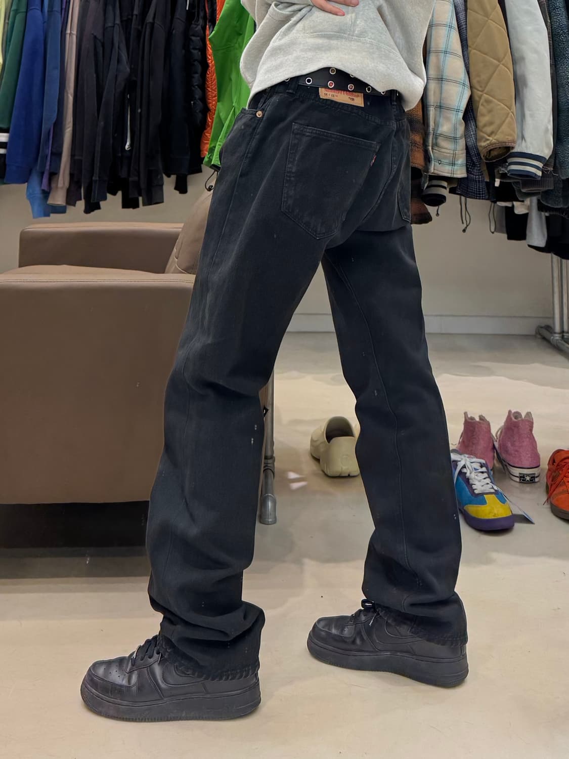 리바이스 501 블랙 데님 팬츠 상품이미지8