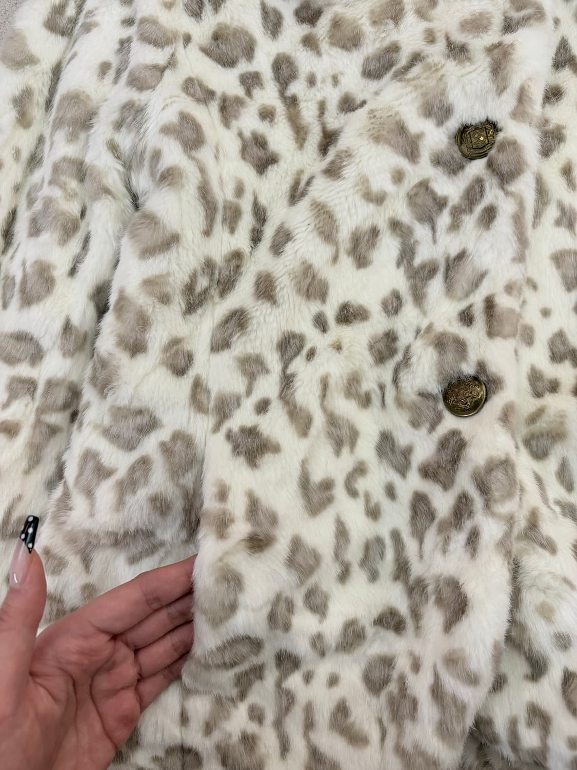 아이보리 레오파드 퍼자켓 상품이미지3