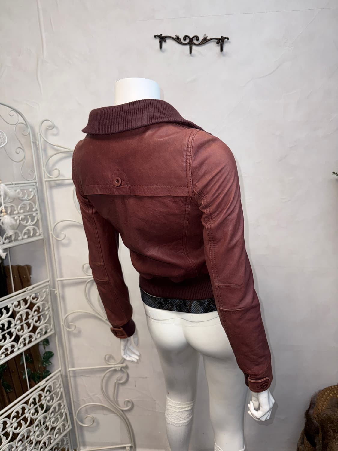 Nike burgundy lamb skin two ways jacket 상품이미지8