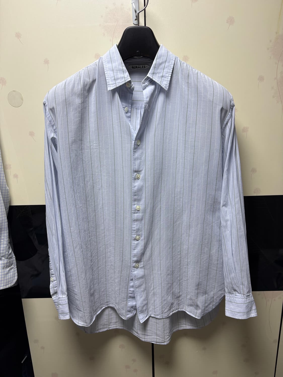 [3] 오라리 하드트위스트 스트라이프 셔츠 블루 상품이미지5