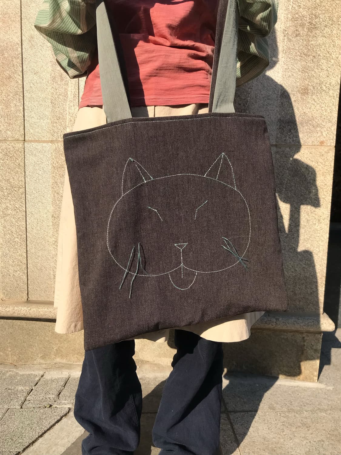 고양이 자수 가방 상품이미지3