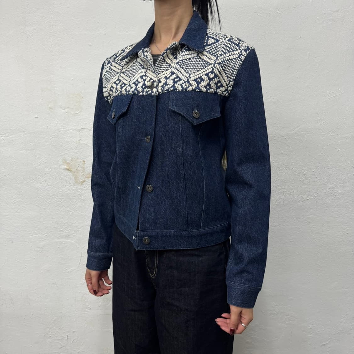 리바이스 인디고블루 Made&Crafted 프린지 데님 트러커 자켓 상품이미지1