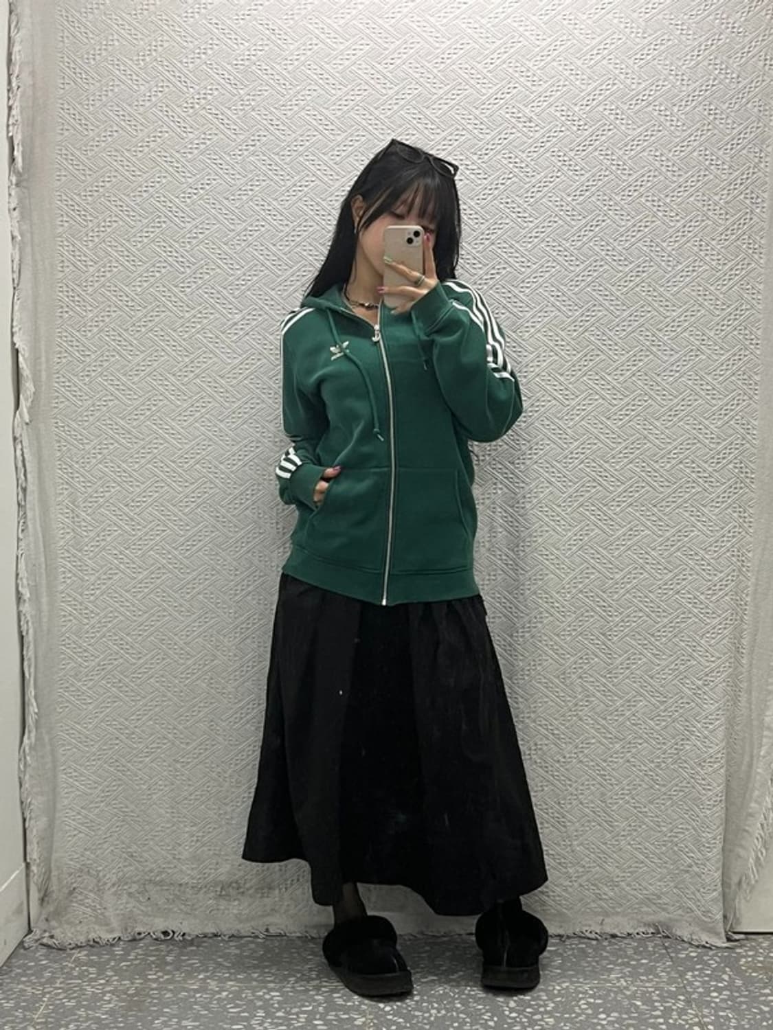 아디다스 올드스쿨 유로파 딥그린 기모 후드집업 95 C06610 상품이미지1