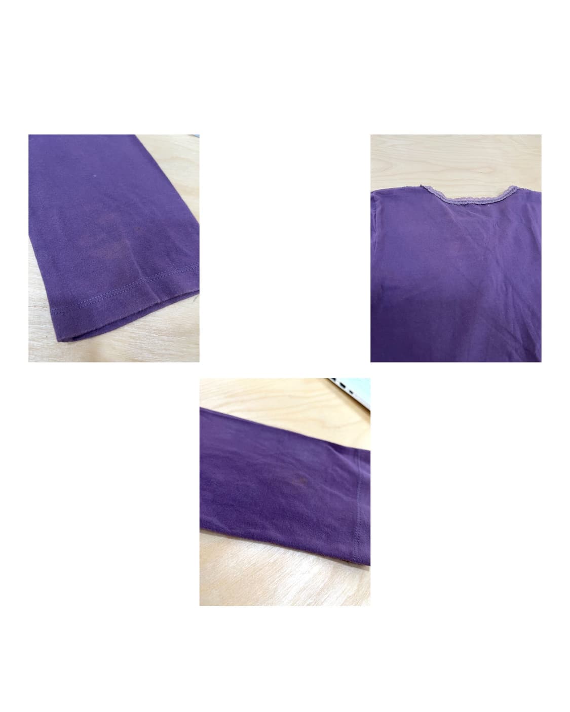 빈티지 퍼플 레이스 티셔츠 상품이미지6