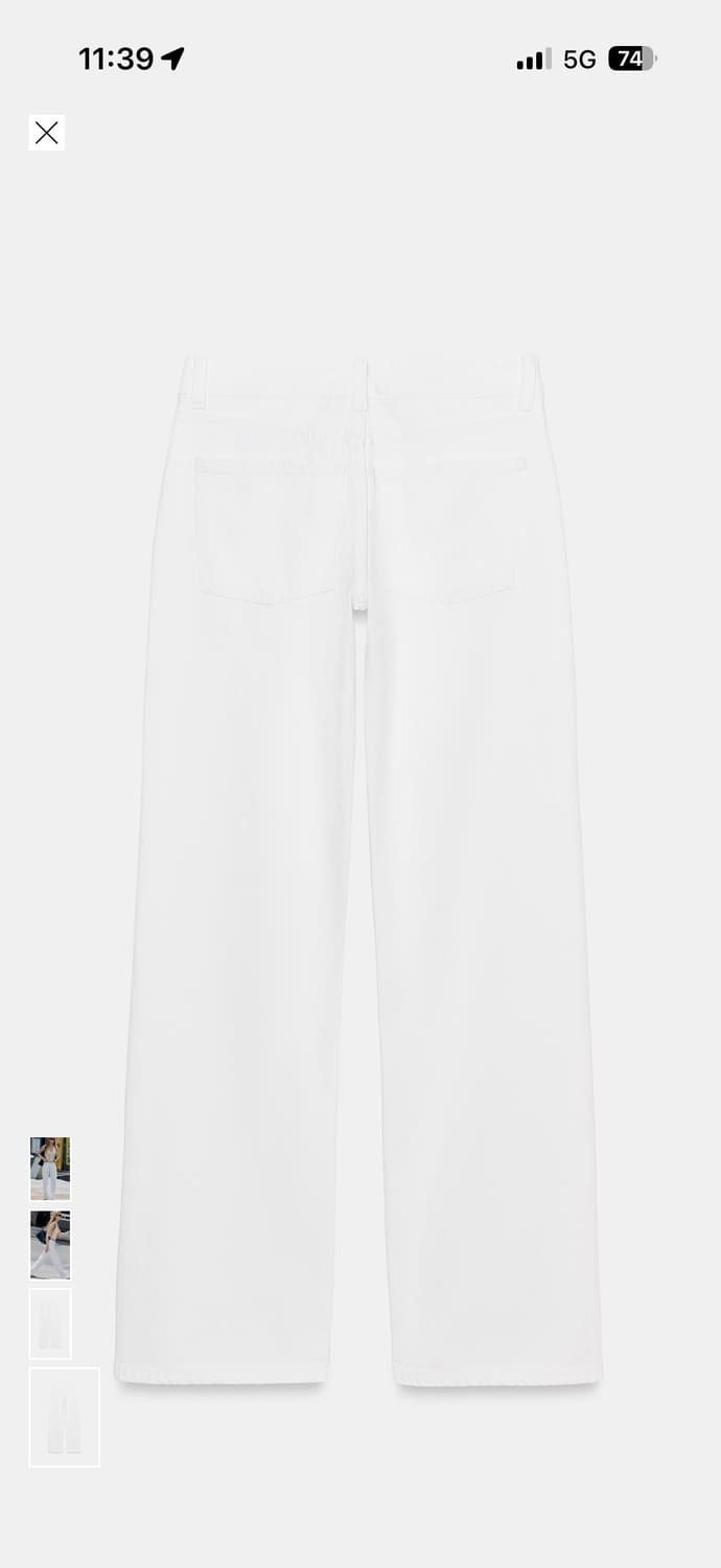 자라 ZARA 로우라이즈 와이드 데님 상품이미지4