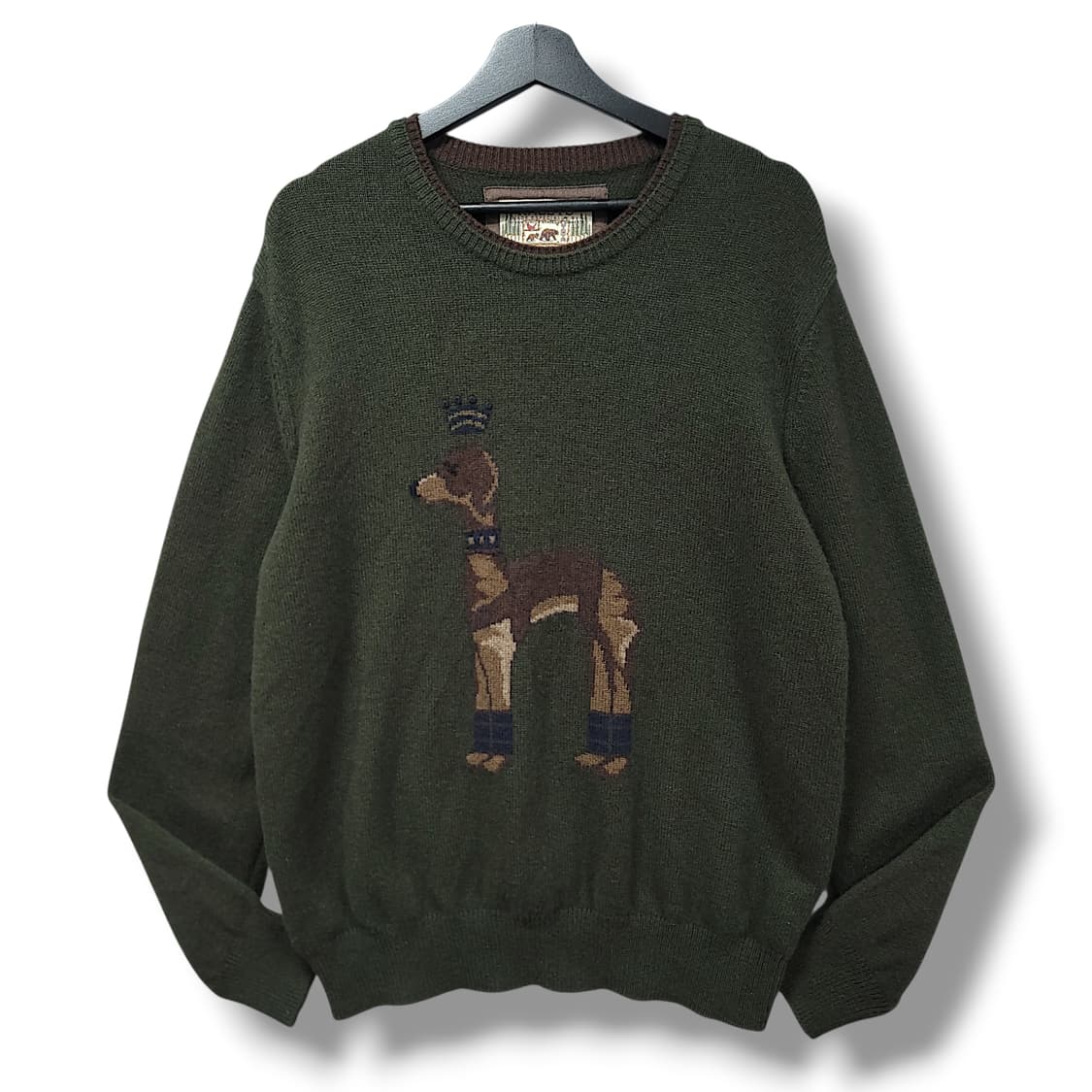 [105] 헤지스 카키 빅독 울 스웨터 니트 상품이미지1