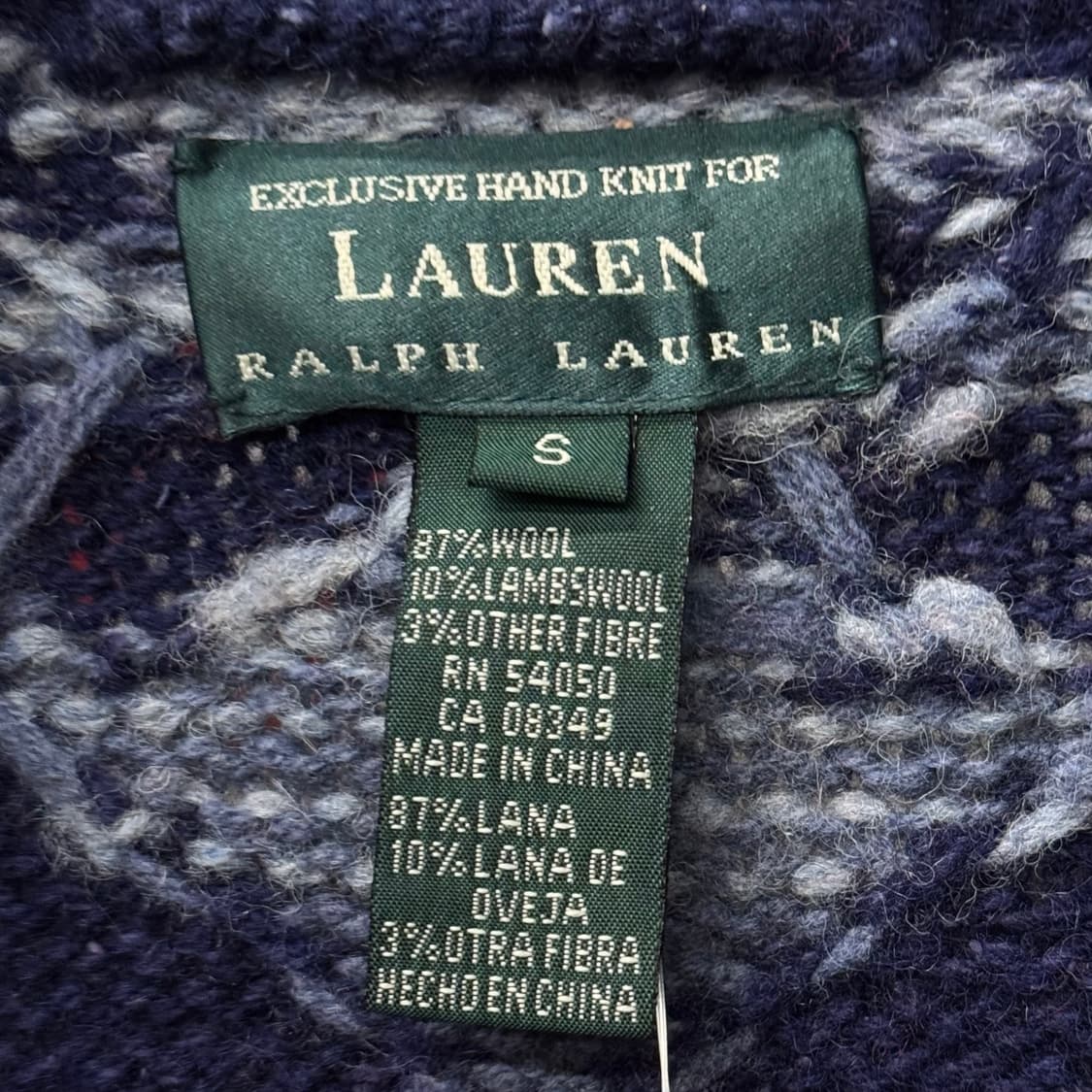 로렌 랄프로렌 by 폴로 나바호 패턴 벨티드 숄카라 니트 가디건 N45 상품이미지6