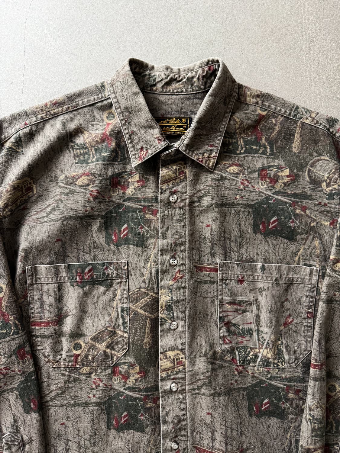 90s Eddie Bauer Scenic Artwork Shirt 상품이미지6