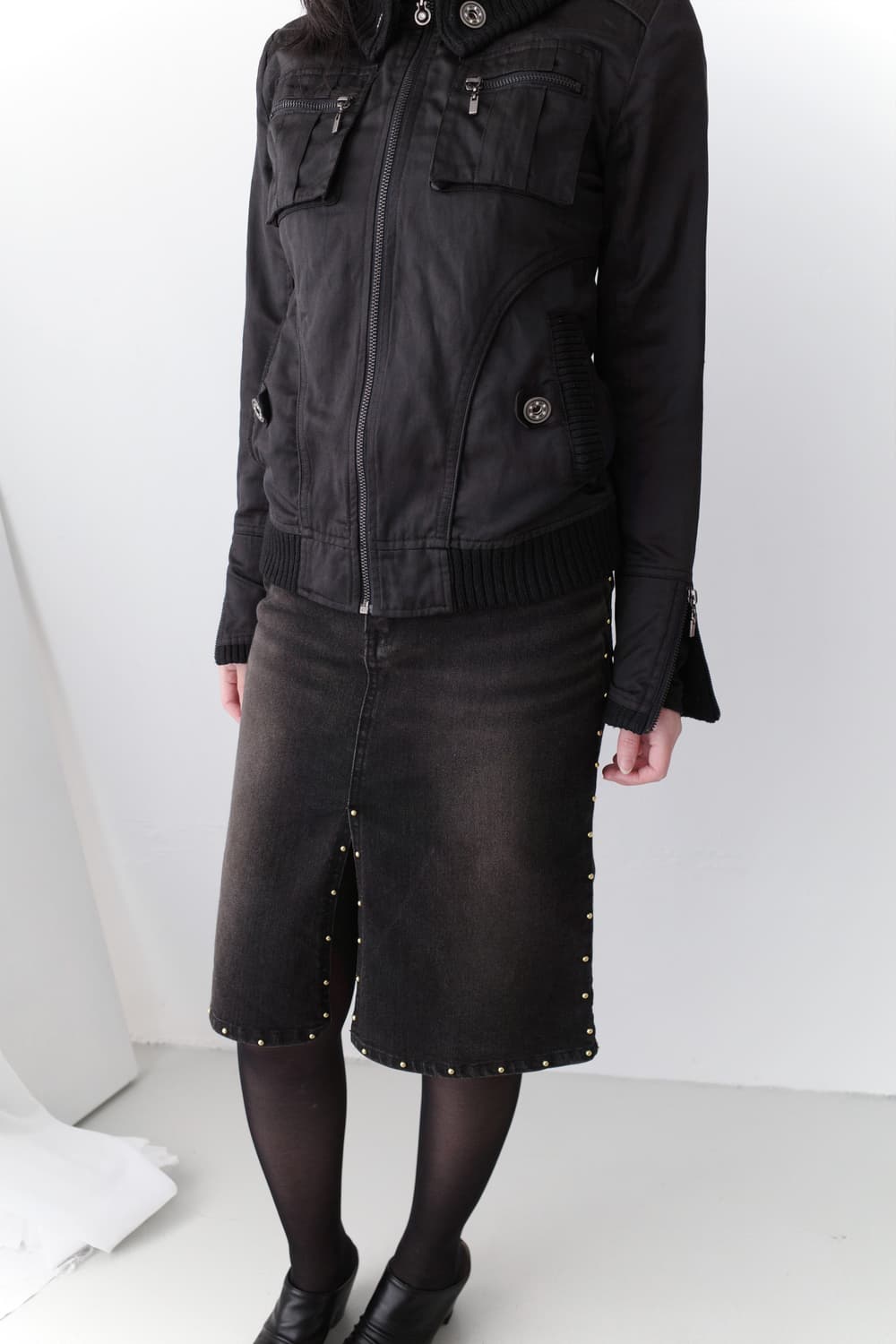 cecil mcbee) gold snap skirt  상품이미지6