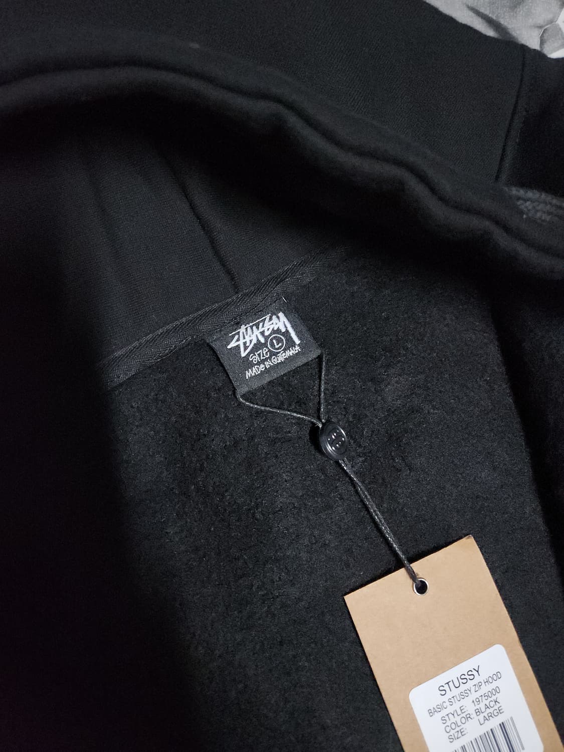 스투시 후드집업 블랙 L 상품이미지3