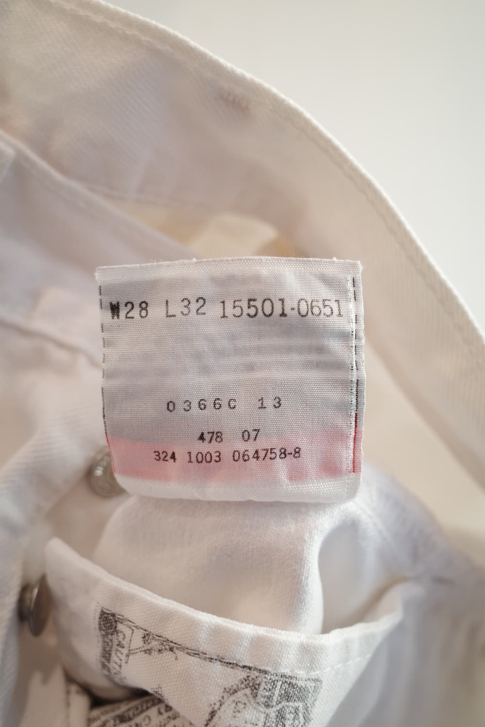 Levis 리바이스 501 화이트 팬츠 (28인치) 상품이미지6