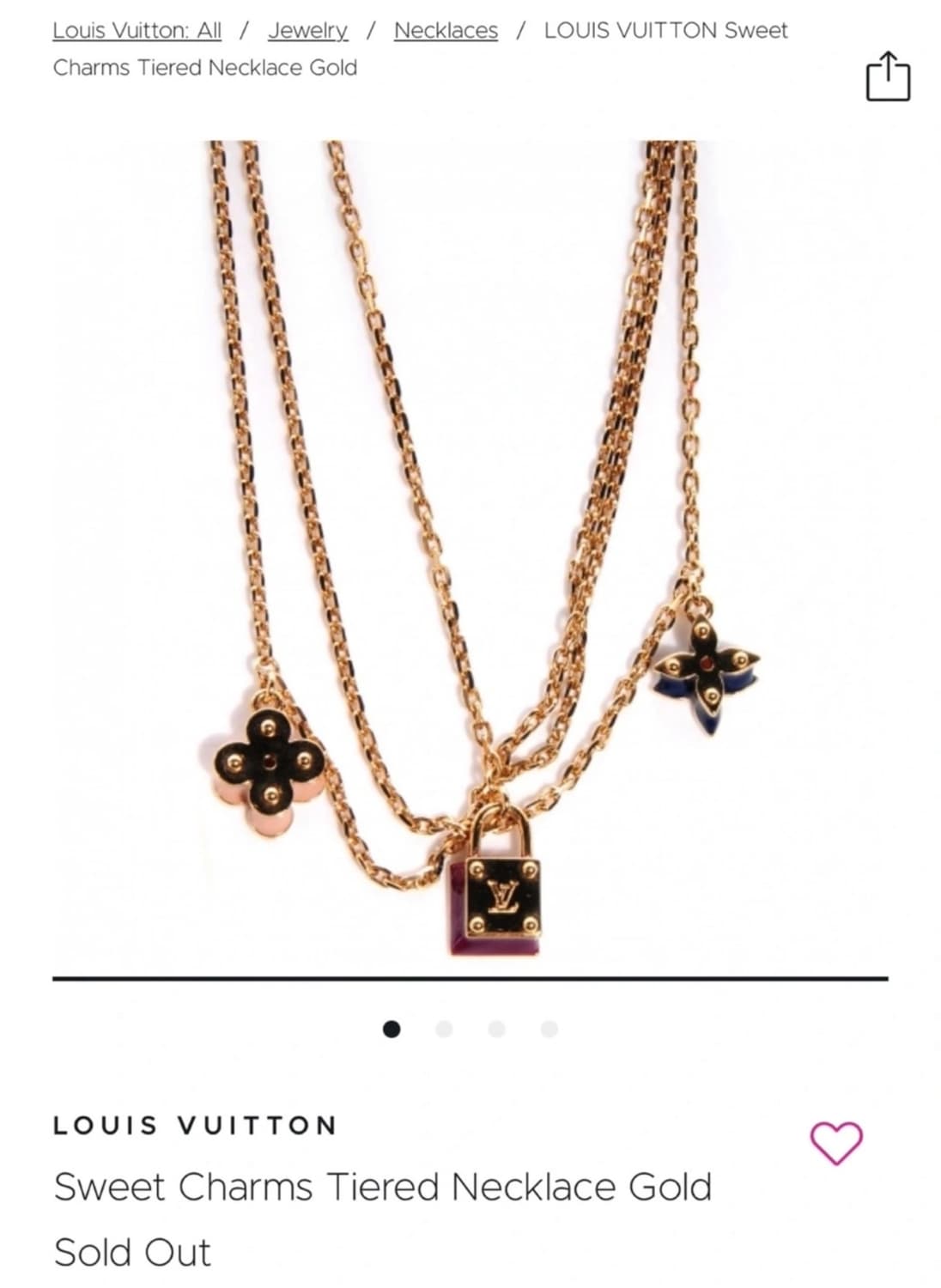 루이비통 스윗참스 목걸이 상품이미지2