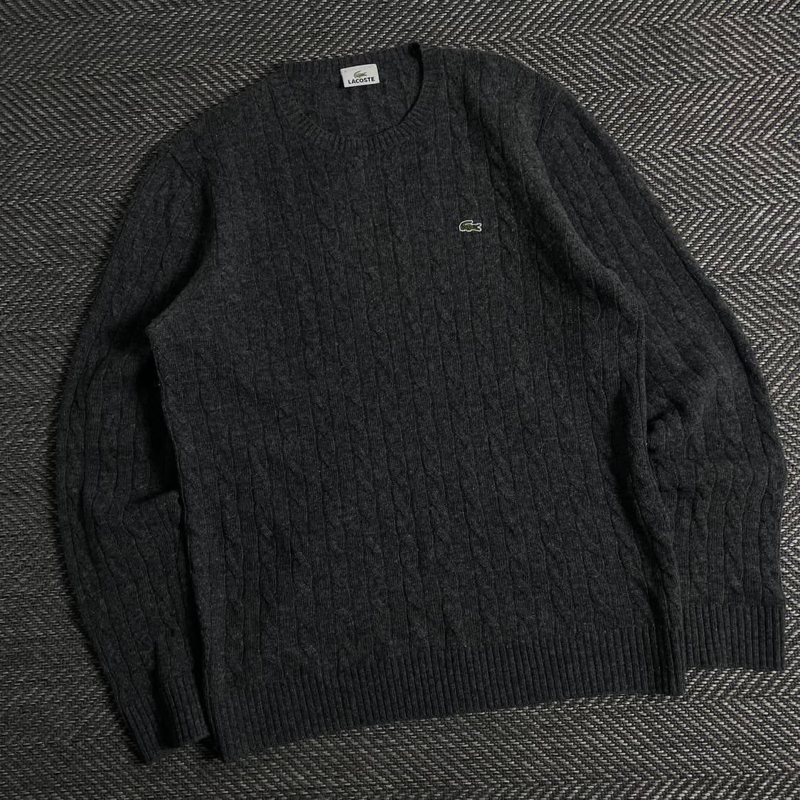 라코스테 자수로고 미니멀 케이블 니트y 3579 상품이미지1