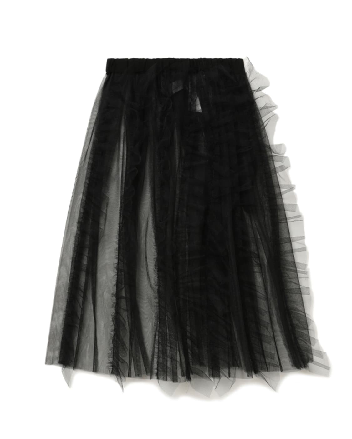 새상품 타오 TAO 레이어드 튤 미디 블랙 커튼스커트 OS 상품이미지6