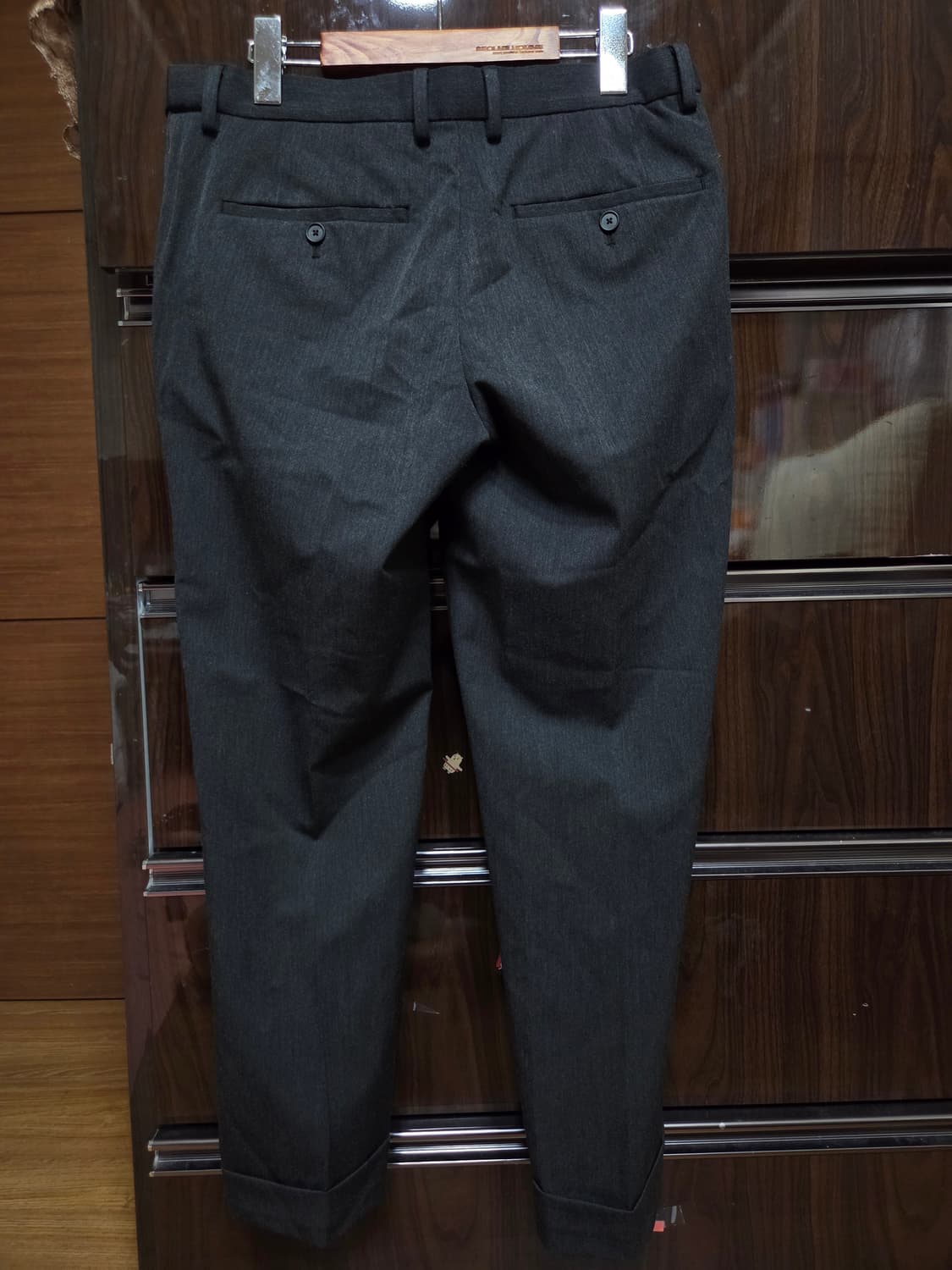 무신사 스탠다드 턴업 크롭 챠콜 그레이 31 상품이미지3