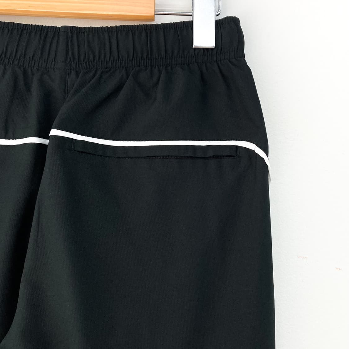 나이키 스우시 사이드 아치 라인 블랙 우븐 팬츠 상품이미지8