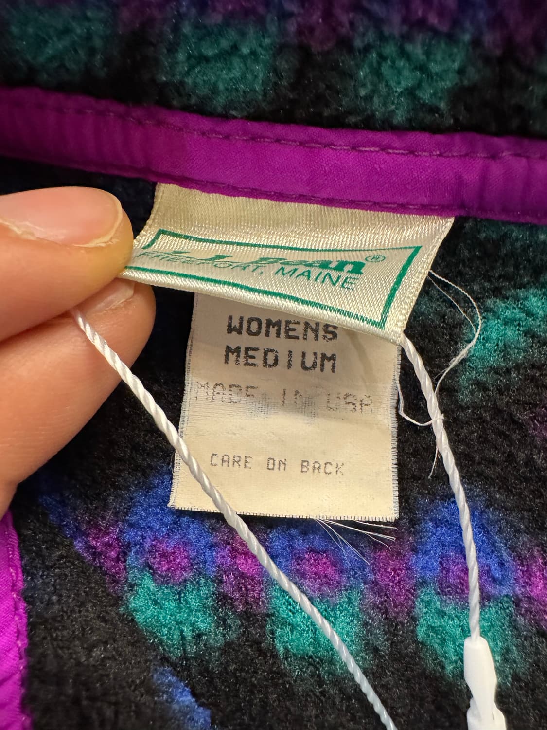 90s 엘엘빈 아즈텍 플리스 스냅티 풀오버 상품이미지5