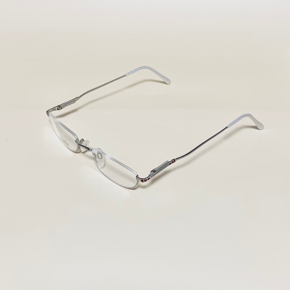 872 역반무테 안경 슬림 직사각 실버 메탈 데일리 남녀공용 데드스탁 상품이미지3